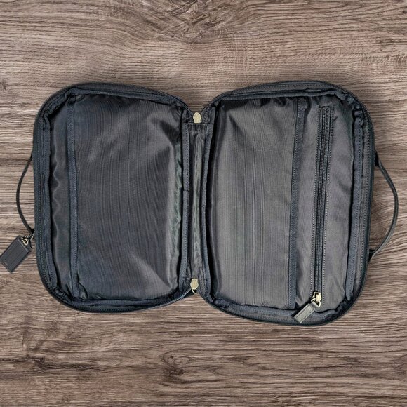 Coach Tablet Case Top Handle Nylon Leather and Canvas Navy for iPad / Galaxy NWT - Picture 11 of 12